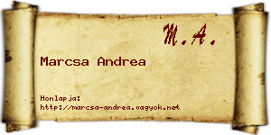 Marcsa Andrea névjegykártya