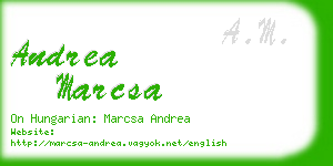 andrea marcsa business card